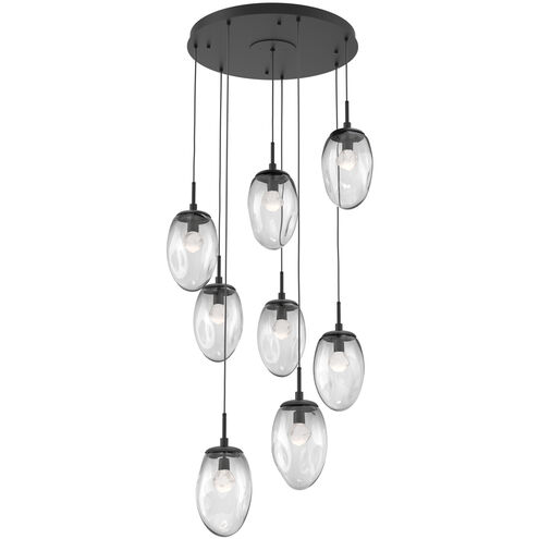 Meteo LED LED Matte Black Chandelier Ceiling Light, Round Multi-Port