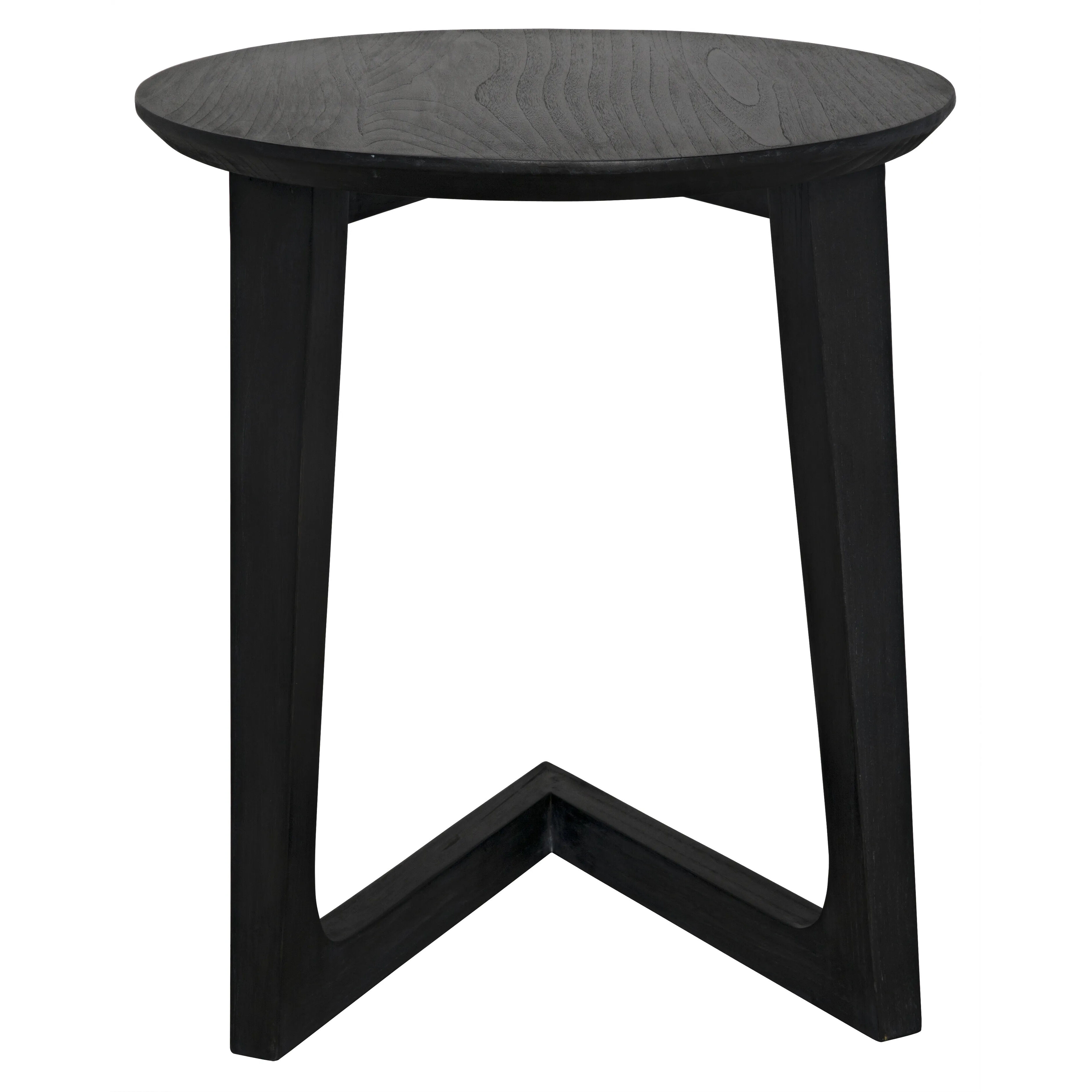 Cantilever 22 X 20 inch Charcoal Black Accent Table