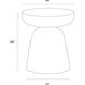 Lucida 20 X 18 inch Marble Look / White Outdoor End Table
