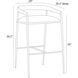 Ansel 36.5 inch Midnight Grey and Natural Iron Bar Stool