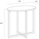 Kiara 24 X 22.5 inch White / Gunmetal Side Table