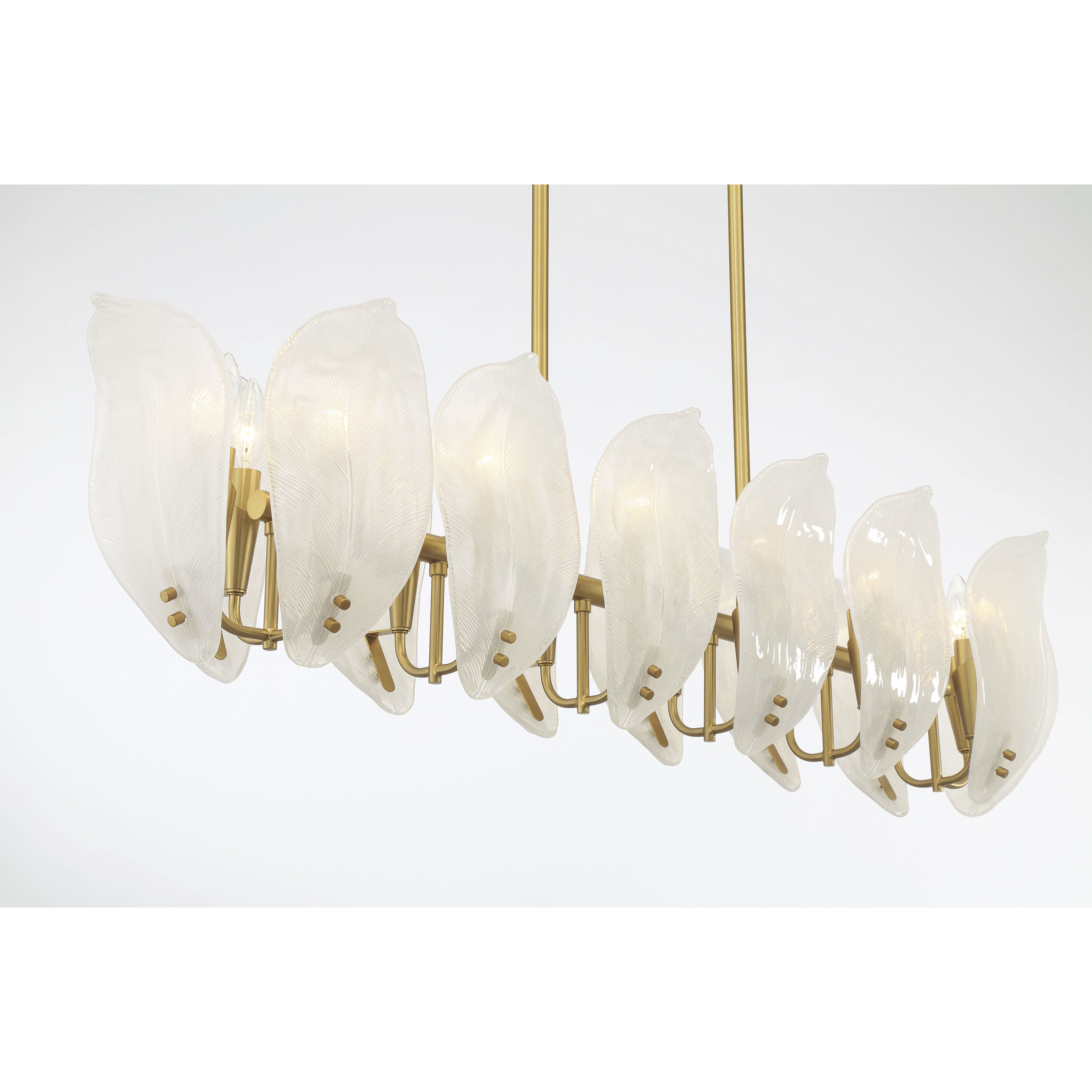Orchid Island Light Ceiling Light in White Handmade Glass