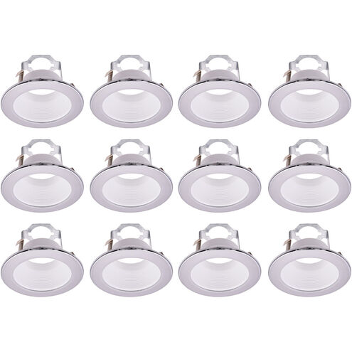 Signature PAR20/BR20 Chrome and Matte White Recessed Trim, 4in, Pack of 12