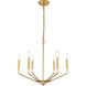 Enzo 6 Light 22 inch Brass Pendant Ceiling Light