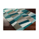 Cosmopolitan 96 X 60 inch Teal/Sage/Mint/Medium Gray Rugs, Polyester