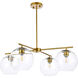 Opus 4 Light 31 inch Brass Pendant Ceiling Light