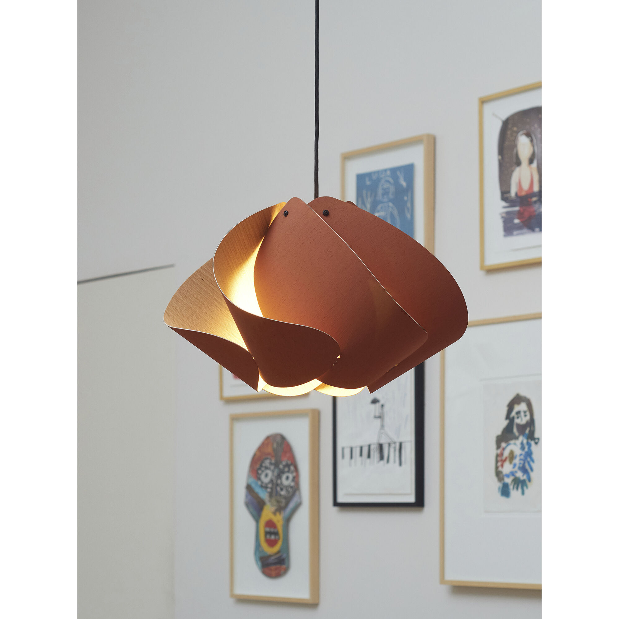 Matilda 1 Light 26.8 inch Black/Terracotta Pendant Ceiling Light in Terracotta/Ash, 27 in