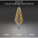 Forever Eternity LED 8.6 inch Antique Silver Pendant Ceiling Light in Clear Radiance Crystal and Gold Pearl