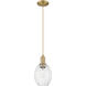 Preston 1 Light 6.25 inch Brushed Brass Mini Pendant Ceiling Light in Clear Glass