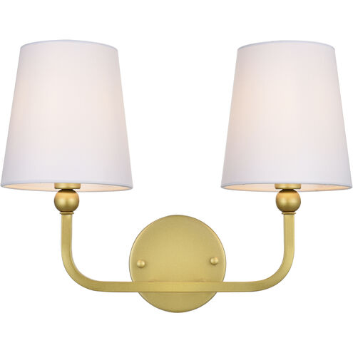Colson 2 Light 16 inch Brass Bath Sconce Wall Light