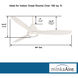 Skyhawk 60 inch Flat White Ceiling Fan