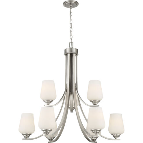 Shyloh 9 Light 31 inch Brushed Nickel Chandelier Ceiling Light