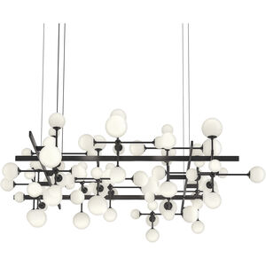 Nebula LED 79.75 inch Satin Black Chandelier Ceiling Light