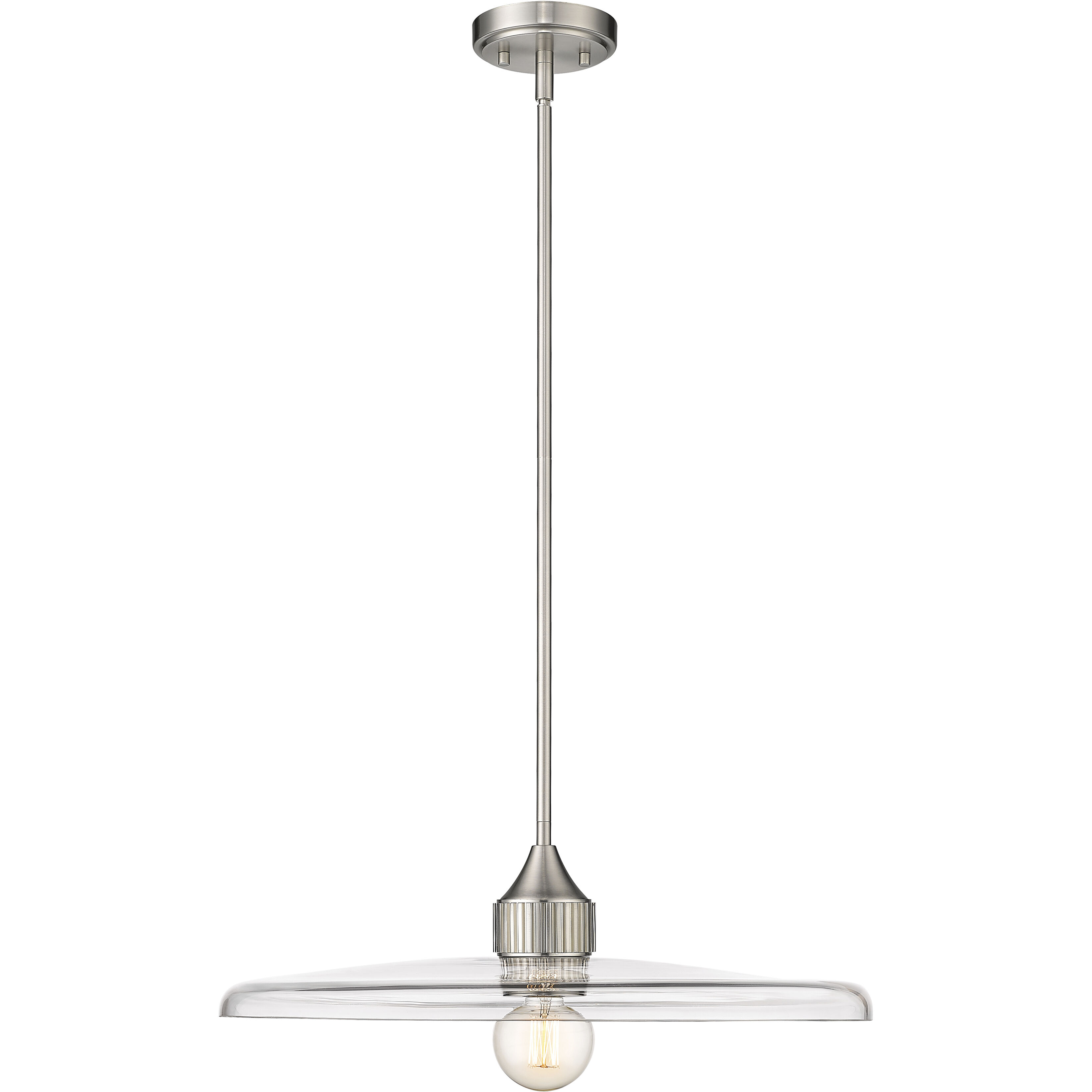 Paloma 1 Light 24 inch Brushed Nickel Pendant Ceiling Light
