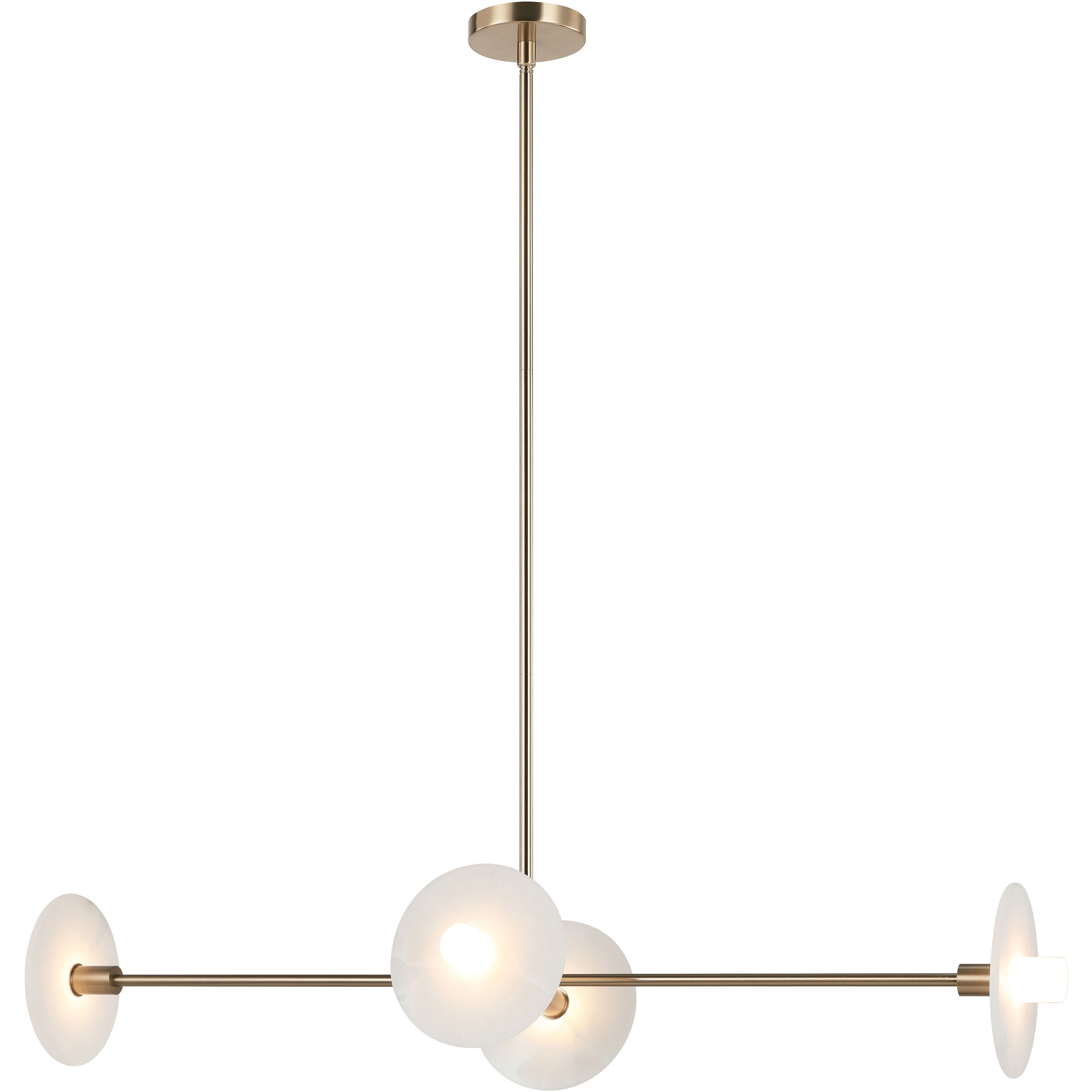 Monument 4 Light 42 inch Champagne Gold Pendant Ceiling Light
