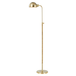 Devon 51 inch 60.00 watt Aged Brass Floor Lamp Portable Light