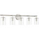 Hailie 5 Light 35 inch Satin Nickel Vanity Light Wall Light