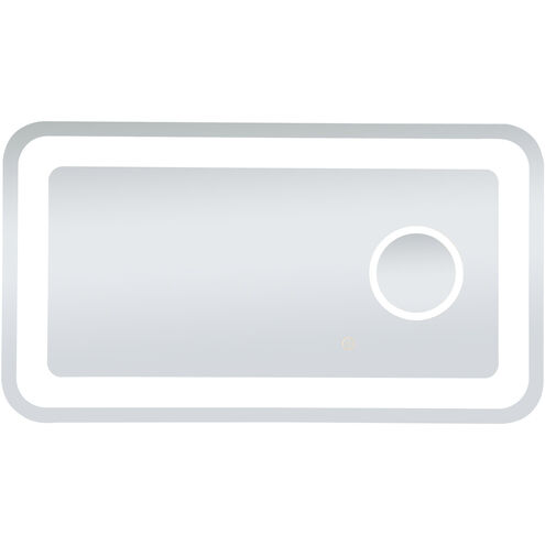 Lux 36 X 20 inch Glossy White Lighted Wall Mirror
