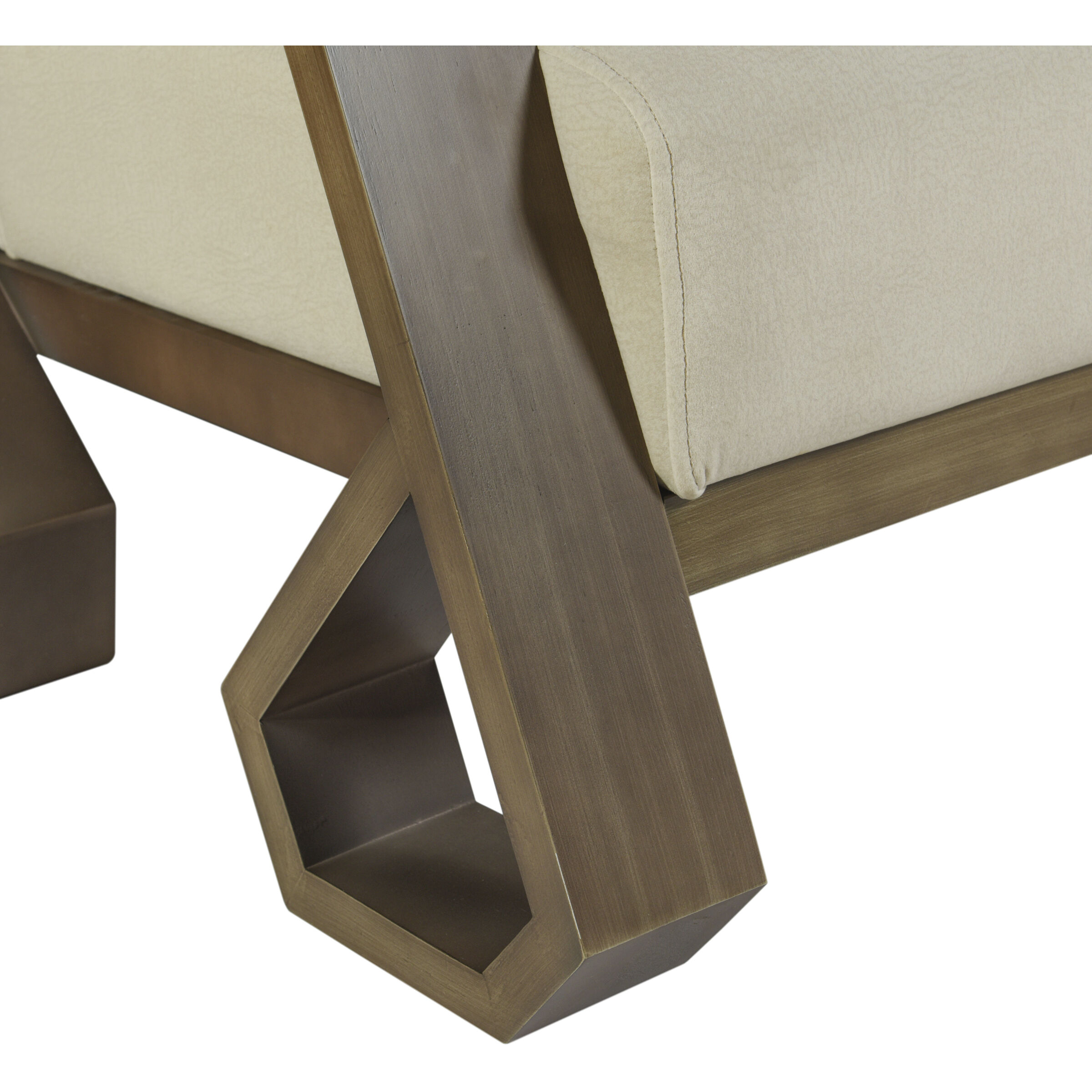 Cameron Off White  and Wash Wood Arm Chair