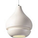 Radiance Collection LED 8 inch Matte Black and Matte White and White Pendant Ceiling Light