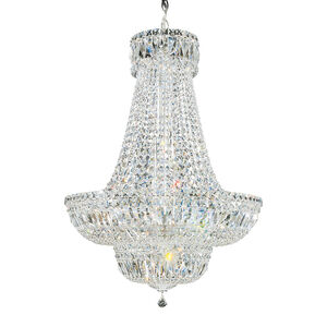 Petit Crystal Deluxe 23 Light Polished Silver Pendant Ceiling Light in Optic