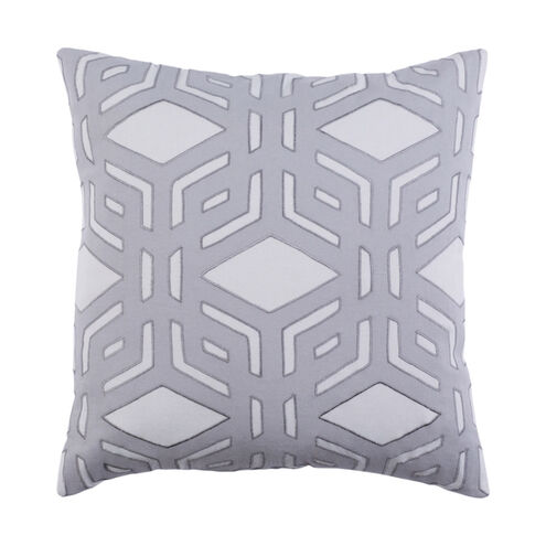 Millbrook 22 X 22 inch Light Gray and Medium Gray Pillow