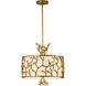 Coral 3 Light 20 inch Gold Pendant Ceiling Light