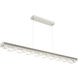 Tessera LED 62.6 inch Salt White with Ash Linear Chandelier Ceiling Light
