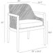 Chilton Pearl and Dark Blonde with Natural Teak Outdoor Dining Chair