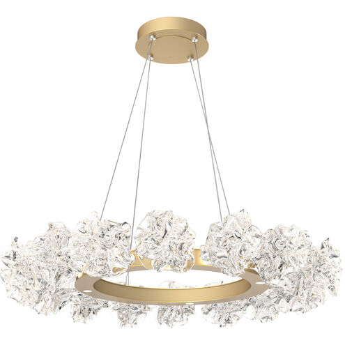 Blossom LED 36 inch Gilded Brass Chandelier Ceiling Light in 2700K LED, Radial Ring