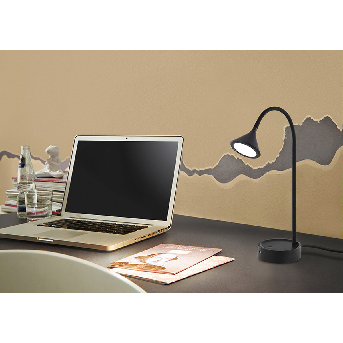 Ormond 20 inch 6.00 watt Matte Black Desk Lamp Portable Light 
