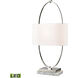 Gosforth 32 inch 9.00 watt Polished Nickel with White Table Lamp Portable Light