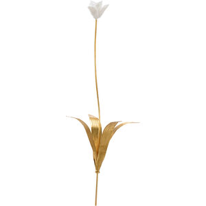 Chelsea House White/Antique Gold Leaf Tulip Stem Accent, Large