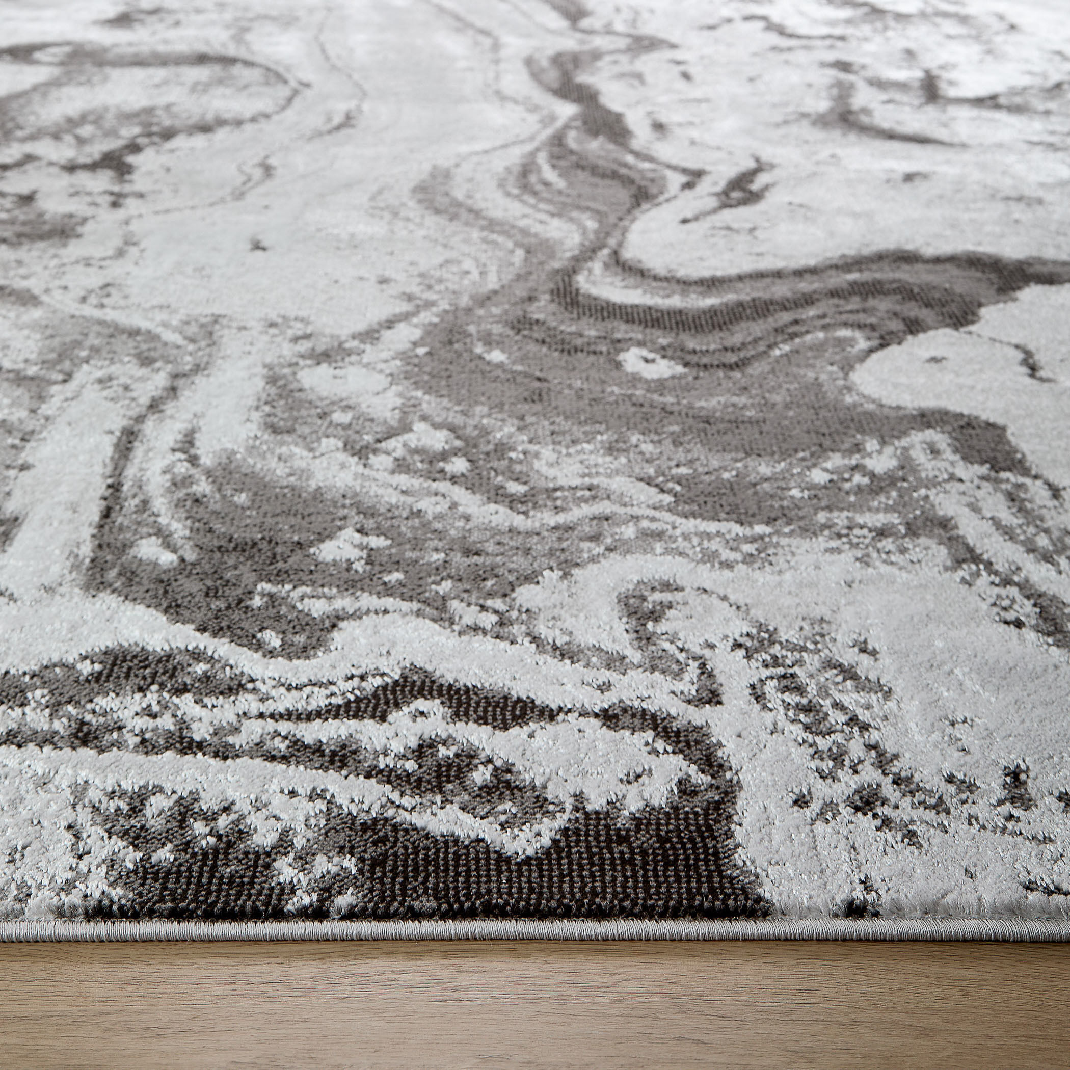 Ayda 36 X 24 inch Black/Grey Rug in 2 x 3