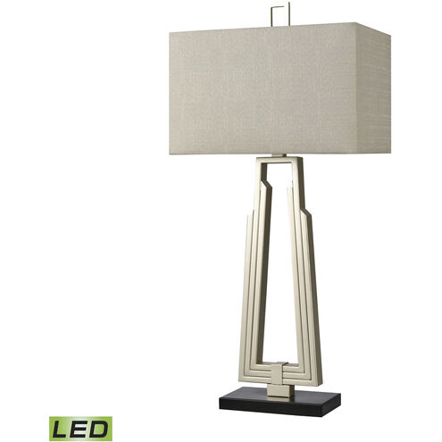 Stoddard Park 33 inch 9.00 watt Champagne Silver with Black Table Lamp Portable Light