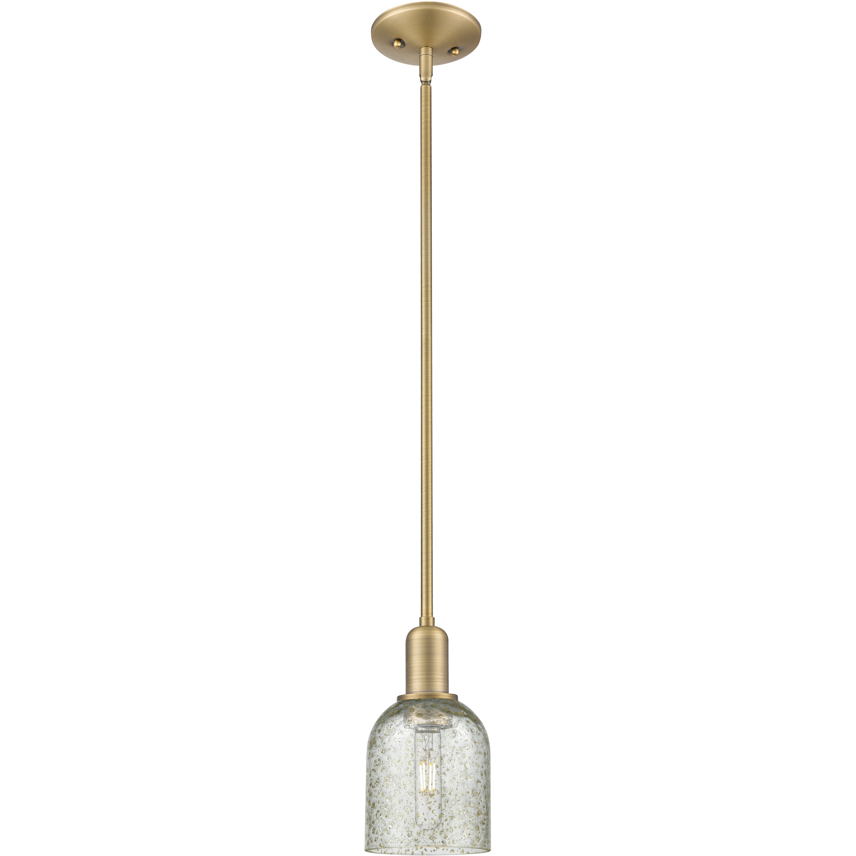 Arcadia Caledonia 1 Light 5 inch Brushed Brass Mini Pendant Ceiling Light in Mica