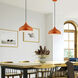 Amador 1 Light 12 inch Shiny Orange with Polished Chrome Accents Pendant Ceiling Light