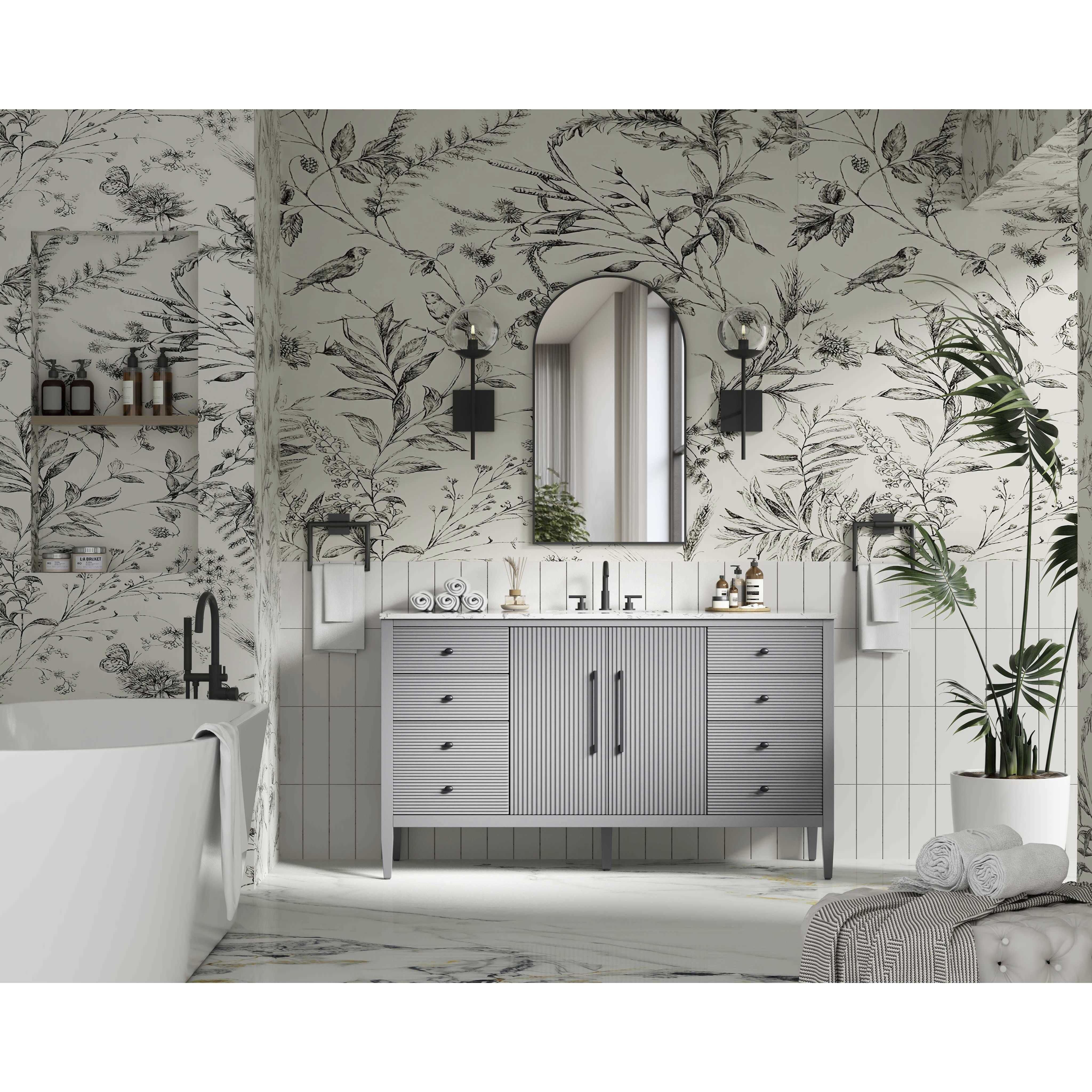 Blakely 60 X 34 inch Grey Bathroom Vanity Cabinet