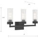 Lida Vanity Light Wall Light in Matte Black