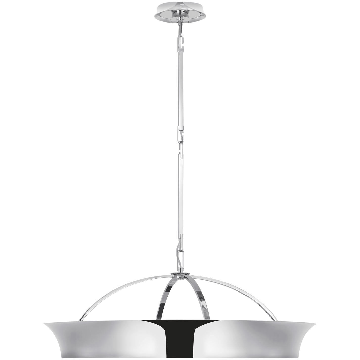 Thomas O'Brien Garland LED 30 inch Polished Nickel Dual Lit Ring Chandelier Ceiling Light