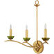 Flannery 3 Light 22.75 inch Contemporary Gold Leaf Wall Sconce Wall Light