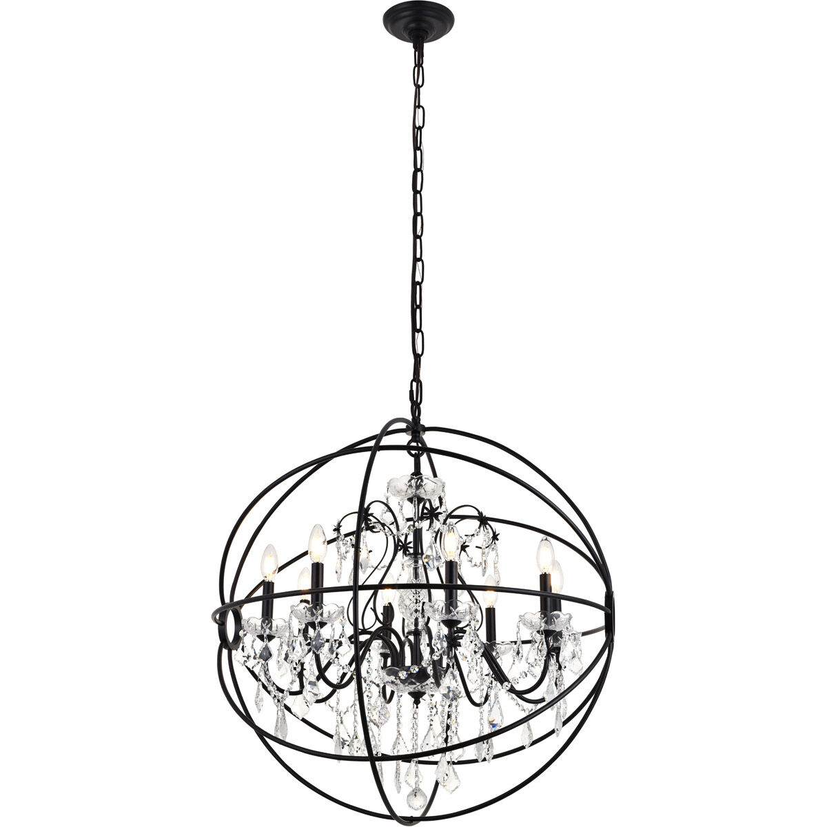 Cordelia 8 Light 32 inch black Pendant Ceiling Light