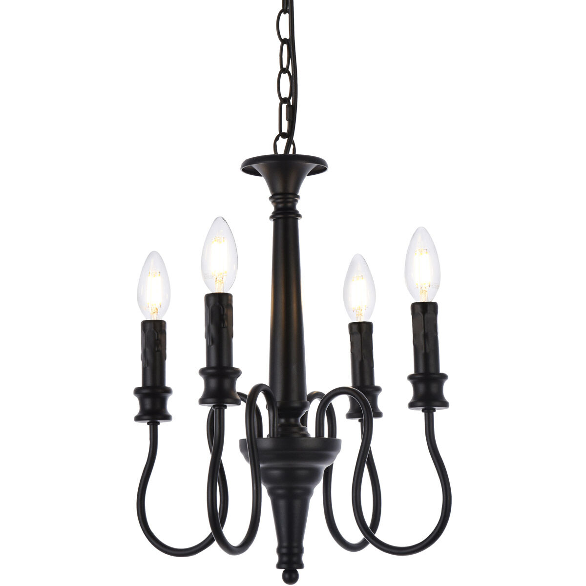 Flynx 4 Light 14 inch Black Pendant Ceiling Light