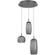 Vessel LED Graphite Multi-Pendant Ceiling Light in Smoke, 2700K LED