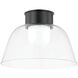Lakeside 1 Light 14 inch Distressed Bronze Flush Mount Ceiling Light