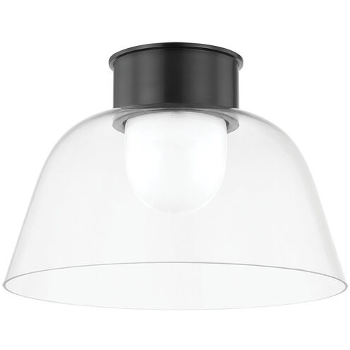 Lakeside 1 Light 14 inch Distressed Bronze Flush Mount Ceiling Light
