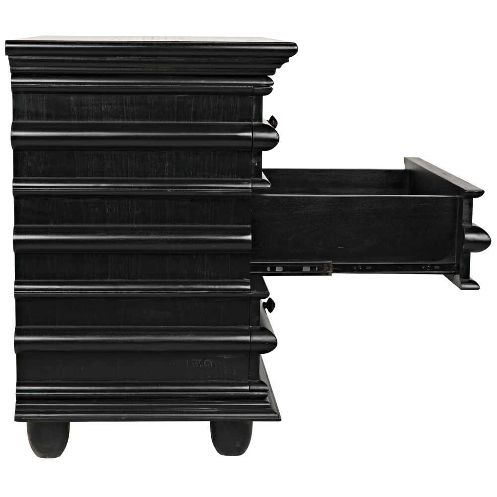 Ascona 30 X 28 inch Hand Rubbed Black Side Table