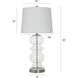 Hannah 32 inch 100.00 watt Clear Seeded and Silver Table Lamp Portable Light