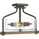 Barnes Mill 2 Light 16 inch Antique Bronze Semi-Flush Mount Ceiling Light