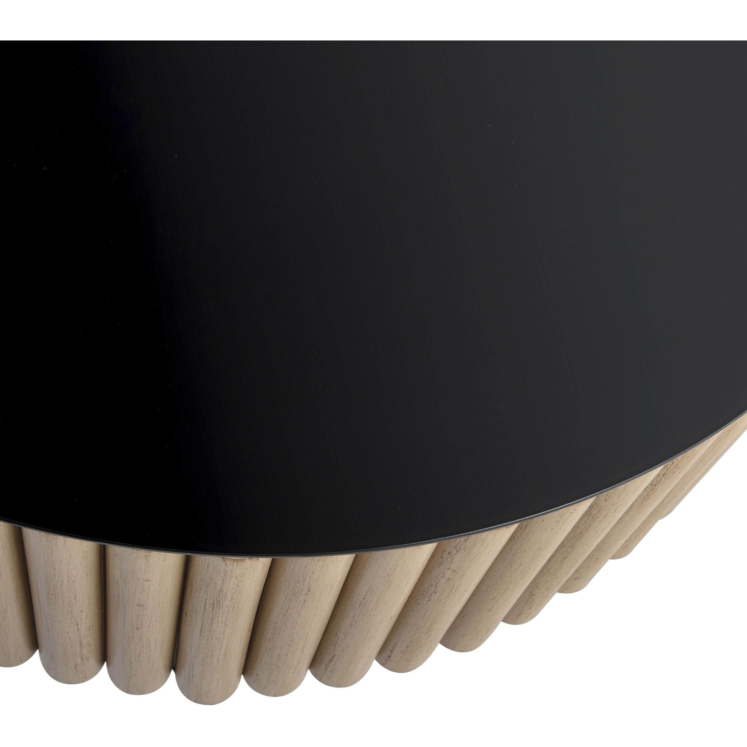 Fluted Barrel 36 inch Natural Stain Coffee Table